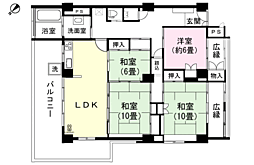伊東マンション本館 4LDKの間取図画像