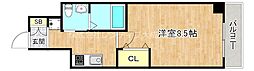 エムズコート 1Kの間取図画像