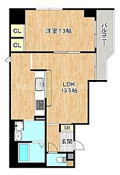 TSカーサテルッツオ 1LDKの間取図画像