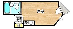 エス・ピー勝山北 ワンルームの間取図画像