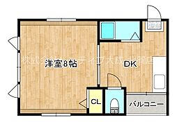 エニシダH新今里2 1DKの間取図画像
