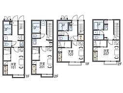 レオパレススカイ土山 1Kの間取図画像