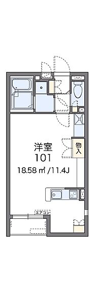 レオネクストたちばな 204｜兵庫県明石市大久保町谷八木(賃貸アパート1R・2階・32.36㎡)の写真 その2