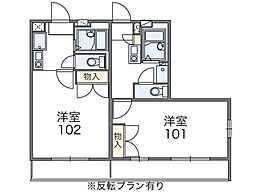 レオパレス天神 1Kの間取図画像