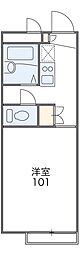 レオパレスまつい 1Kの間取図画像