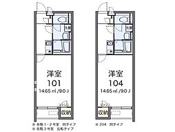 クレイノ三木SK 1Kの間取図画像