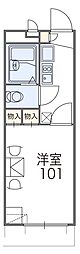 レオパレスグランサン 1Kの間取図画像