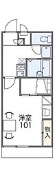 レオパレス高木 1Kの間取図画像