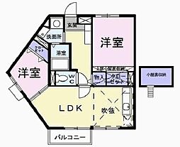 サンセール3 2LDKの間取図画像