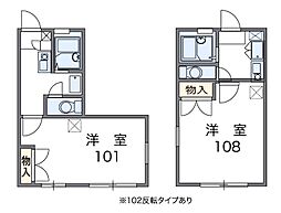 レオパレスドルチェ 1Kの間取図画像