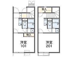 レオネクストプレザン今池 1Kの間取図画像