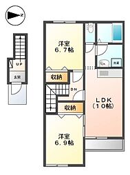 ハッピーヒル 2階/-