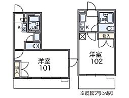 レオパレス源 1Kの間取図画像