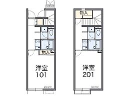 レオネクストロッソ明神木 1Kの間取図画像