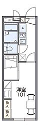 レオパレスサンアルファ 1Kの間取図画像