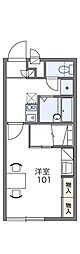 レオパレスきらり 1Kの間取図画像