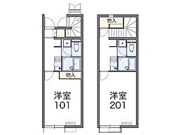 レオネクスト黒岡 1Kの間取図画像