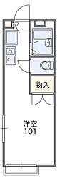 レオパレスY&M 1Kの間取図画像