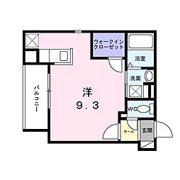 ヒカルサ明石南王子 ワンルームの間取図画像
