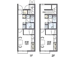 レオパレスK 1Kの間取図画像