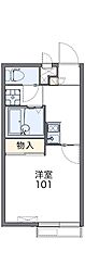 レオパレスハワース 1Kの間取図画像