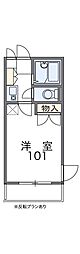 レオパレスオザキ 1Kの間取図画像