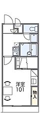 レオパレスフロレスタ 1Kの間取図画像