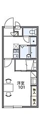 レオパレス宝殿 1Kの間取図画像