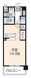 OA.FLAT西延末 ワンルームの間取図画像