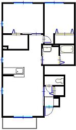 シャトーヴァレンシア1 2LDKの間取図画像