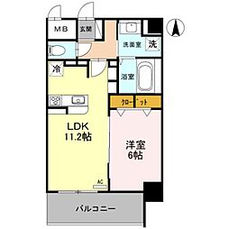 THEMED 1LDKの間取図画像