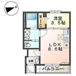 アヴェリア 1LDKの間取図画像