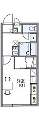 レオパレスサンクレール 1Kの間取図画像