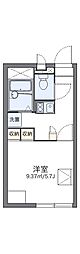 レオパレス道意1号 1Kの間取図画像