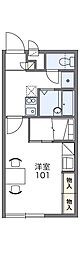 レオパレス共栄 1Kの間取図画像