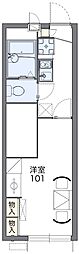 レオパレスマリンハイツ 1Kの間取図画像