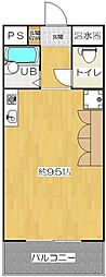 フロレスタ高次 ワンルームの間取図画像
