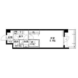 ArtizA姫路(アルティザ姫路) 1Kの間取図画像