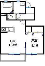 ルミエール北脇II 1階/-