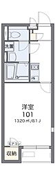 レオネクストCastle 1Kの間取図画像