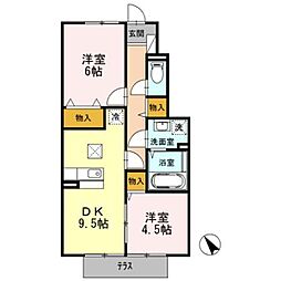 シエロ 2DKの間取図画像