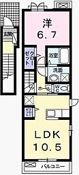 スーリヤ 1LDKの間取図画像
