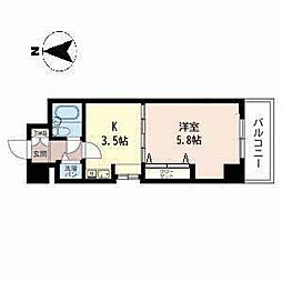 ベルトピア手柄5 1Kの間取図画像