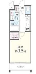 ビジュ・ドゥ・メール 1Kの間取図画像