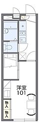 レオパレスマイズミュー 1Kの間取図画像
