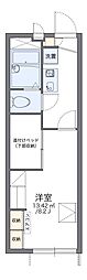 レオパレスマイズミュー 1Kの間取図画像
