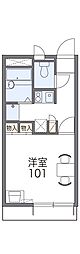 レオパレスMACSINAMI 1Kの間取図画像