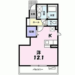 サニーヒル藤原台 ワンルームの間取図画像