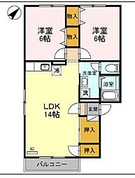 ファインステージ 2LDKの間取図画像
