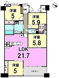 コアマンション春日ネクステージ 4LDKの間取図画像